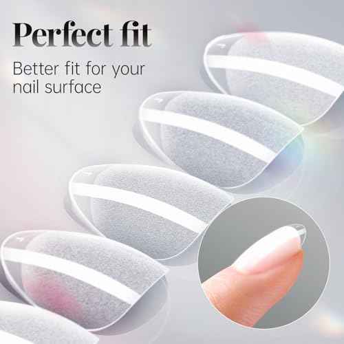 krofaue 3 Styles Short Nail Tips Kit - 720PCS Half Matte Coffin, Almond, Square Fake Nails Full Cover Press on Extension for Soft Gel Tips Set Art DIY Home