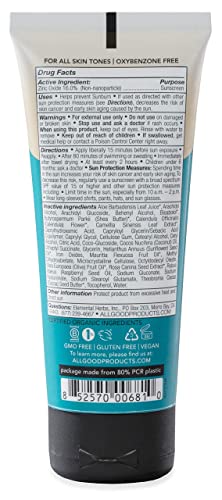 All Good Tinted Mineral Sport Sunscreen Lotion for Face & Body - UVA/UVB Broad Spectrum, SPF 30, Coral Reef Friendly, Water Resistant, Coconut Oil, Jojoba Oil, Shea Butter, Aloe (3 oz)