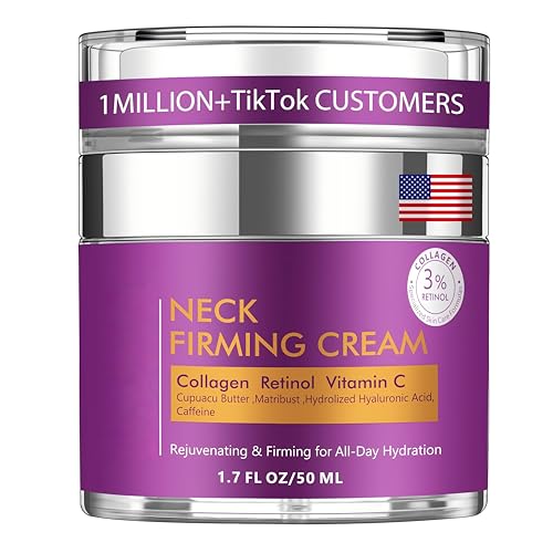 Neck Firming Cream, Wrinkle Cream for Women, Retinol Moisturizer with Collagen and Hyaluronic Acid for Neck, Face and D?collet?, 1.7?fl?oz.
