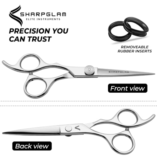 Left-Handed Hair Cutting Scissors 6.5” Professional Shears SHARPGLAM