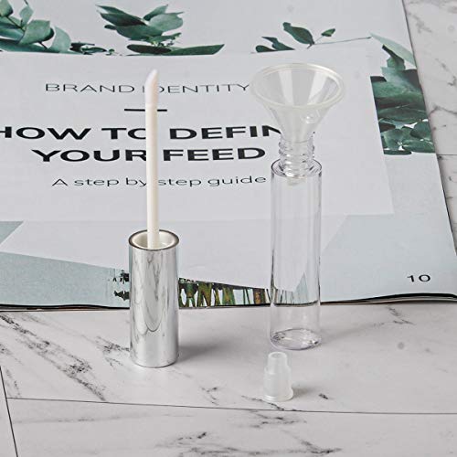 10ML Empty Lip Gloss Containers - 10 Pack Refillable Tubes with Wand