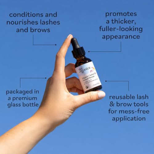 Sky Organics Organic Castor Oil Eyelash & Brow Serum 1oz