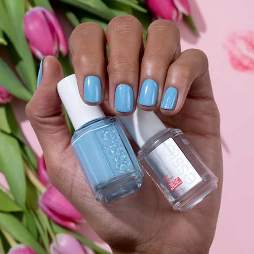 essie salon-quality nail polish, vegan, blue, cream, tu-lips touch, 0.46 fl oz