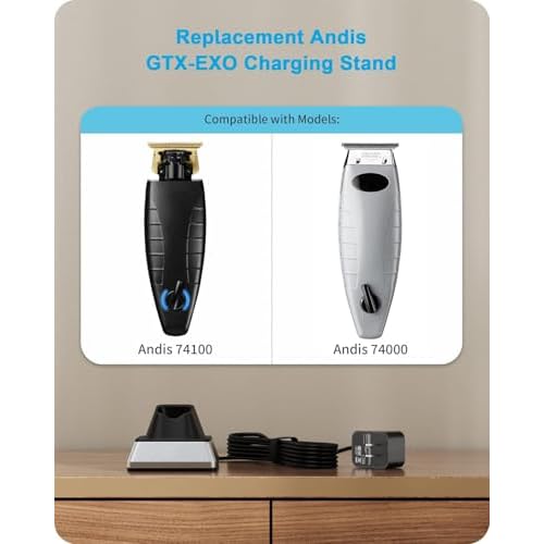 Trmmer Charging Stand Compatible with Andis 74067 74000 74055 74100 74150 GTX-EVO T-Outliner Lithium-ion Beard & Hair Trimmer.
