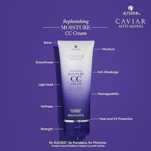 CAVIAR Anti-Aging Replenishing Moisture CC Cream |10-in-1 Hair Protection & Treatment Cream | Nourishes, Restores & Hydrates