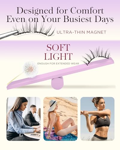 BEYELIAN Magnetic Eyelashes Kit - Soft, Glue-Free & Reusable