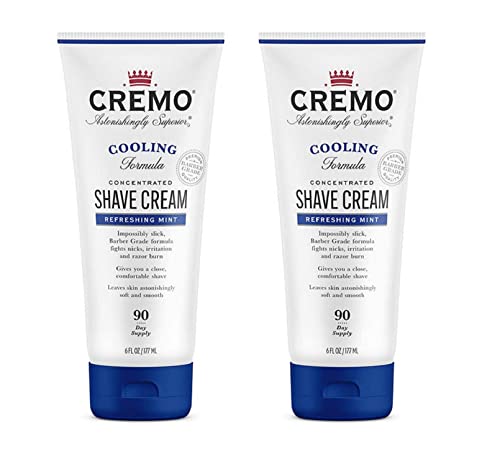 Cremo Barber Grade Cooling Shave Cream, Astonishingly Superior Ultra-Slick Shaving Cream Fights Nick & Rich-Lathering Palo Santo Body Wash for Men, Notes of Bright Cardamom, Dry Papyrus