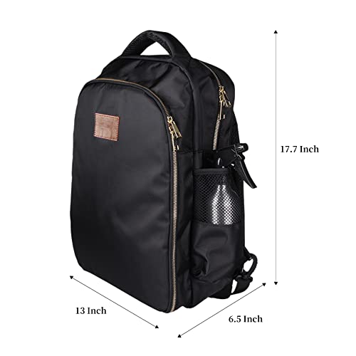PERFEHAIR Barber Backpack for Clippers & Supplies - Men's Travel Bag for Hair Stylists, Hairdressers,Cosmetologists - Black Organizer Carrying Tool Case - Keep Your Tools Safe & Organized