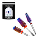3PCS Nail Drill Bits Set - Carbide Tungsten, 5 in 1, 3/32"