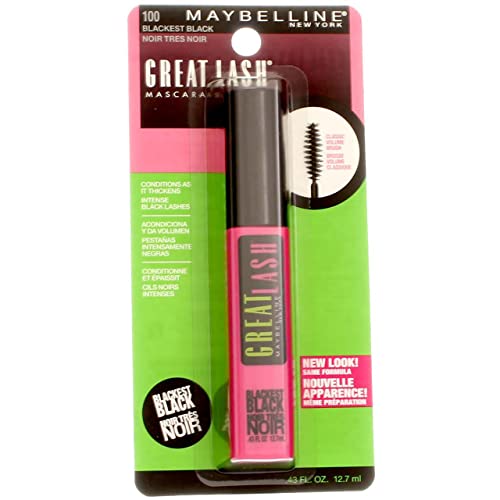 Maybelline Great Lash Mascara Blackest Black 2 Pack