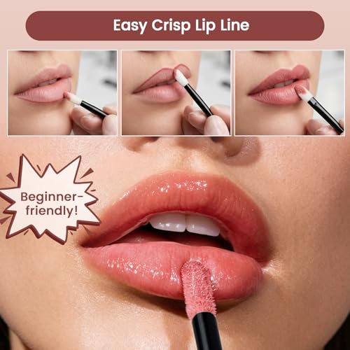 400Pcs Disposable Lip Brushes, Flocked Lip Applicators for Lip Gloss