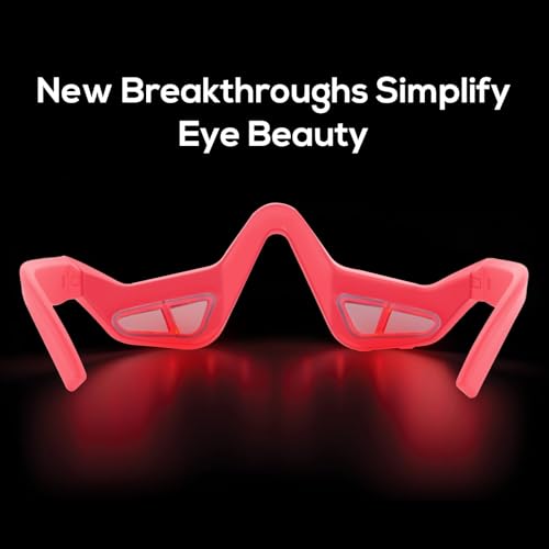 SENHI Under-Eye Red Light Therapy Glasses & Massager - Pink