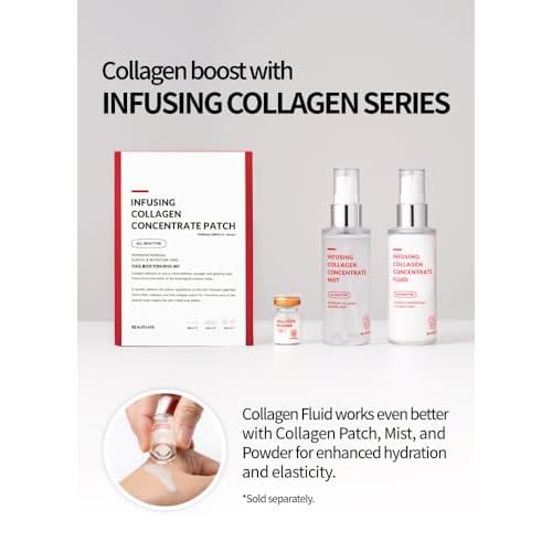 BEAUDIANI Infusing Collagen Concentrate Fluid, Lightweight Hydrating Face Moisturizer, Milky Lotion for All Skin Types, Non-Sticky Daily Skincare, Korean Skincare (1.69 fl oz)