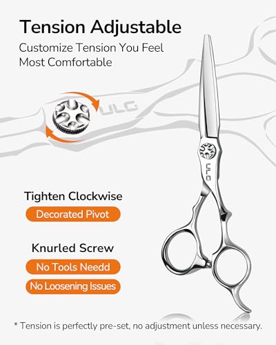 ULG Professional Hair Cutting Scissors 6.7" Japanese 440C Barber Shears