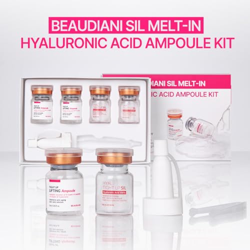 BEAUDIANI Sil Melt-In Hyaluronic Acid Serum & Ampoule Kit, 2 Session Intensive Hydration Program Korean Skincare Melt-In Hyaluronic Thread Serum