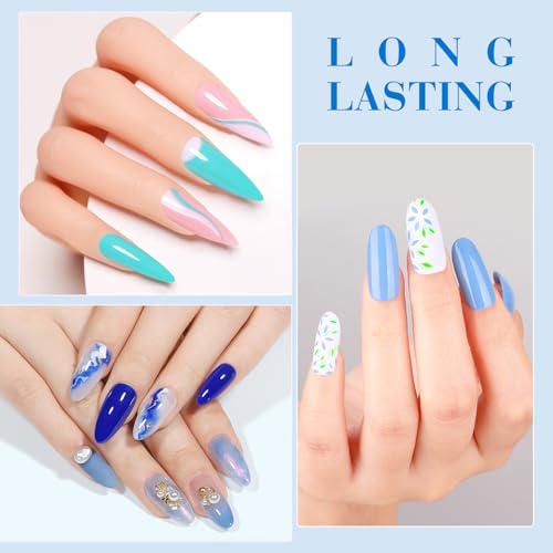 CANNI 6 Blue Shades Gel Nail Polish Set - 9ml UV LED Soak Off Gel