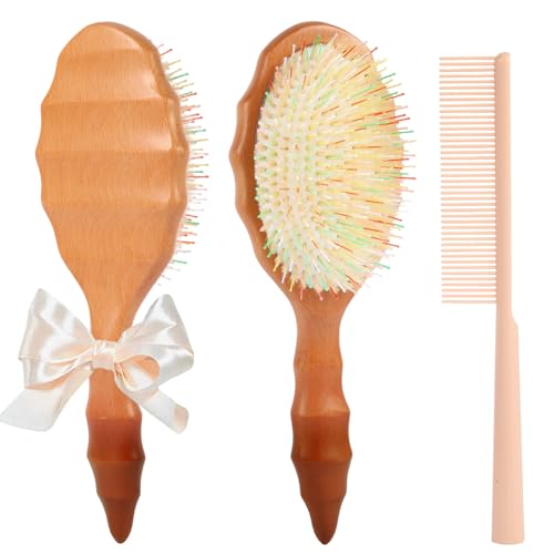 Boar Bristle Hair Extension Brush with Wave Handle