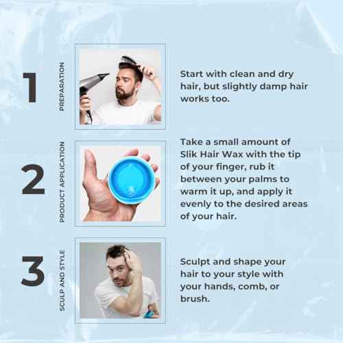 SLIK Aqua Wax Water-Based Hair Styling Wax - Strong Hold, Frizz Control, Easy Wash Out - Unisex for Men, Women, Teens, and Kids (140g / 4.9oz)