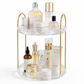 360° Rotating Makeup Organizer Tray - 2 Tier, 9.85" Lazy Susan