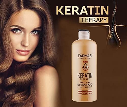 FARMASi Keratin Theraphy Repairing Shampoo for Dry and Damaged Hair 360 ml / 12.2 fl.oz