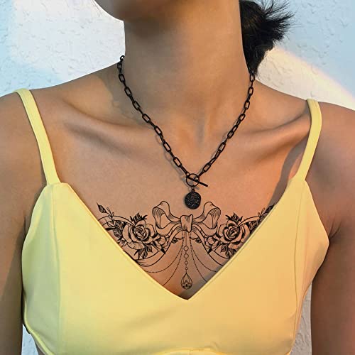 PAGOW Waterproof Temporary Tattoos for Women, 6 Pack Floral Designs