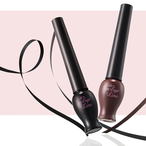 ETUDE OH M'EYE LINE liquid eyeliner - Brown, Intense Precision Liquid Eyeliner, Vivid, Deep Color, Smudge Proof, Long Lasting, Korean Makeup, Kbeauty, Perfect for Gift