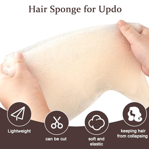 Blonde Hair Bumps Set with Clips & Comb for Volume & Updos - 105pcs