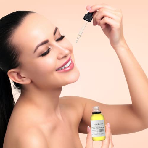 Angie Watts FACE. Hydrating Facial Serum, 2oz - All Natural and Organic Ingredients | 100% Vegan | Ultra Hydrating | Fragrance-free | Formulated with Luxury Beauty Oil, Marula