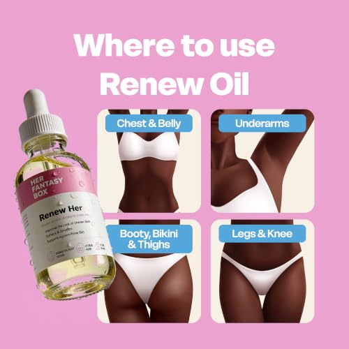Her Fantasy Box Renew Her Natural Yoni Oil 2oz - Brightening & Ingrown Hair Relief
