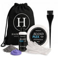 Hair Bleaching Kit 6 Piece Blond Plex Charcoal Lightener & Developer Set – Dust-Free, Anti-Brass Violet Developer for Blonde Hair