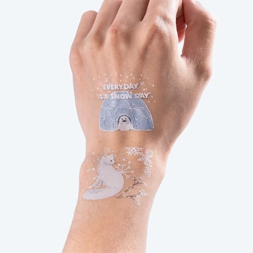 Cheerland Winter Friends Temporary Tattoos - 108pcs Arctic Animals