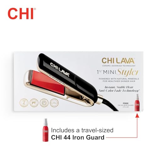 CHI Lava MiniStyler 1.5-Inch Flat Iron & 2oz Iron Guard Gift Duo