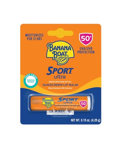 Banana Boat Sport Performance Sunscreen Lip Balm SPF 50 0.15 oz (Pack of 5)