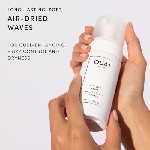 OUAI Air Dry Foam Mousse for Curly Hair & Beach Waves - 4 Oz