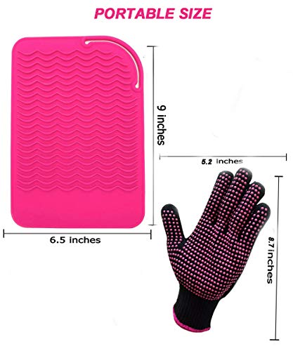 Heat Resistant Glove & Mat Set for Hair Tools