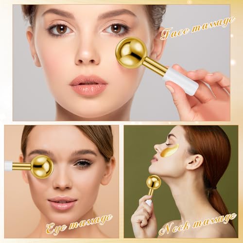Baderke Stainless Steel Ice Globes for Face - Cooling Roller Set