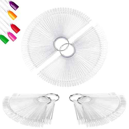 200Pcs Nail Swatch Sticks Nail Polish - Nail Sample Swatches for Gel Polish Clear Nail Polish Swatch Stick Nail Color Display - Nail Swatches Sticks