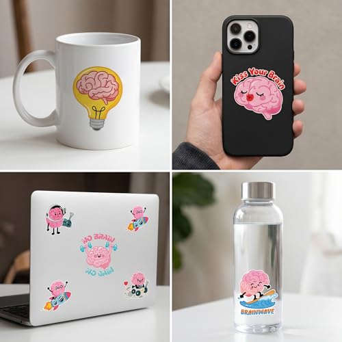 96 PCS Brain Temporary Tattoos for Kids - Party Favors