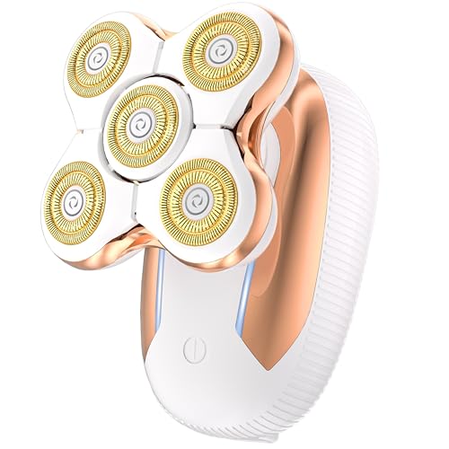 Electric Razors for Women : 5D Magnetic Head Shaver for Women - Rechargeable Body Shaver Waterproof Hair Remover Painless Cordless Trimmer for Lady Legs