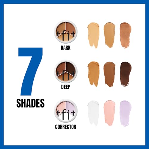 TFIT 3-Shade Concealer Palette – Full Coverage, 12HR Wear