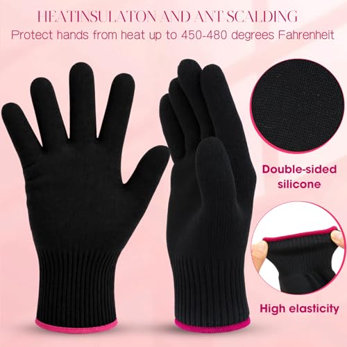 Heat Resistant Gloves for Hair Styling | 3 Pairs