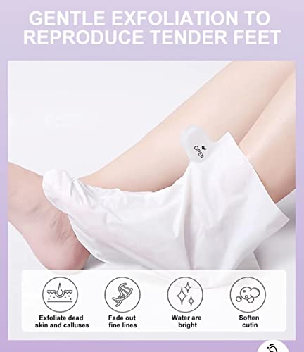 Lavender Exfoliating Foot Peel Mask - 6 Pack for Soft Feet