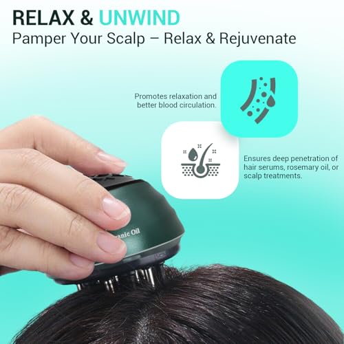 Scalp Oil Applicator Comb with Massager & 30ml Reservoir