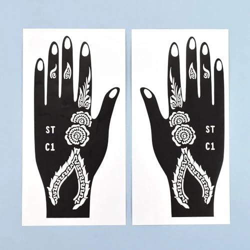 16 Sheet Henna Tattoo Stencil Kit for Hand & Body Art