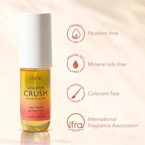 Golden Crush Hair & Body Mist - Vanilla Pistachio Scent, 3.04 oz