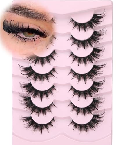 Spiky Cat Eye False Eyelashes - TNFVLONEINS Fox Eye Lashes