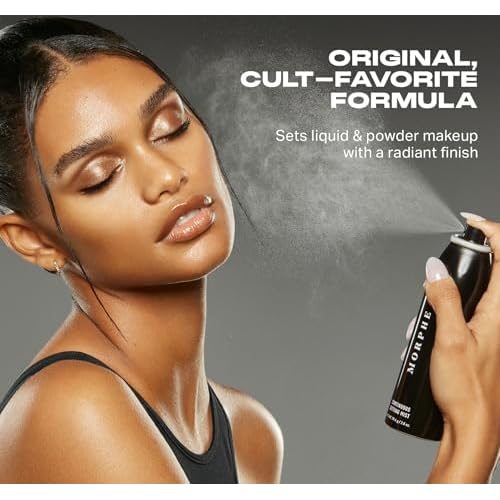 Morphe Mini Continuous Setting Mist - Micro-Fine, Travel Size Makeup Setting Spray with a Natural Radiant Finish - Helps Makeup Resist Caking or Fading & Increases Wear of Foundation (1.3 oz)