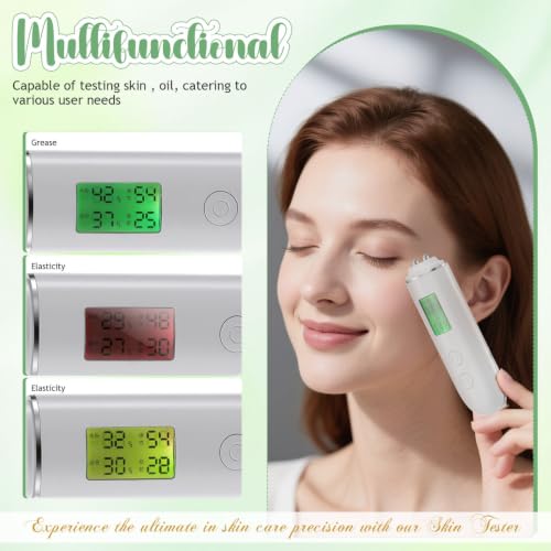 Skin Hydration Analyzer with Oil Tester & LCD Display