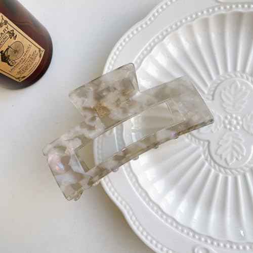 Large Cellulose Acetate Hair Claw, 4.1 Inch Tortoise Shell Claw Clip Banana Clips Hair Claw Clips for Thick Curly Hair, Hair Jaw Clamp Fashion Hair Accessories for Women Ladies (2 Pack)