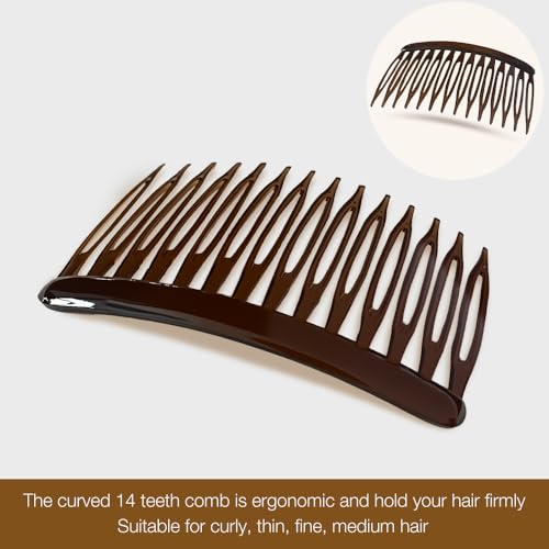 French Hair Combs 14-Teeth for Fine Thin Hair - 12 Pack